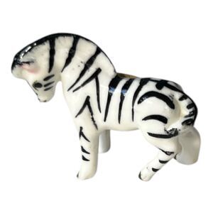 Bug House Zebra Porcelain Miniature Figurine 1 inch